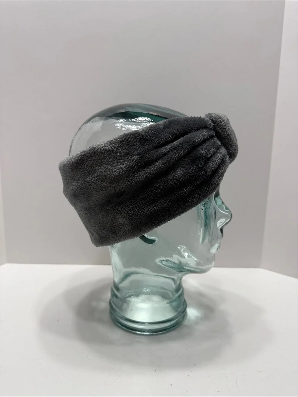 Cozy Faux Fur Twist Headband - Gray